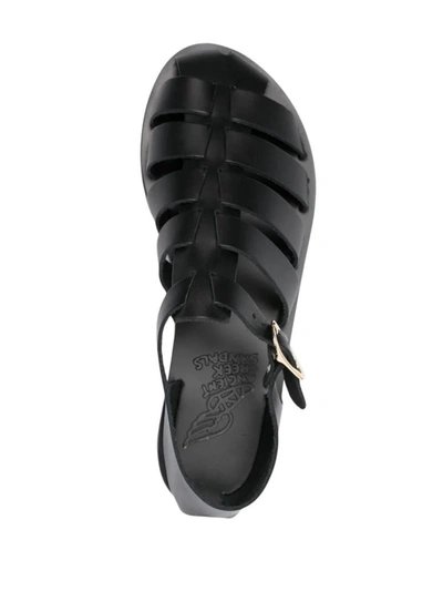 Shop Ancient Greek Sandals Homeria Flat Sandal Shoes In Black