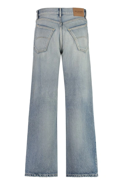 Shop Balenciaga 5-pocket Straight-leg Jeans In Denim