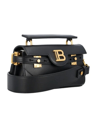 Shop Balmain B-buzz 19 Crossbody Bag In Black