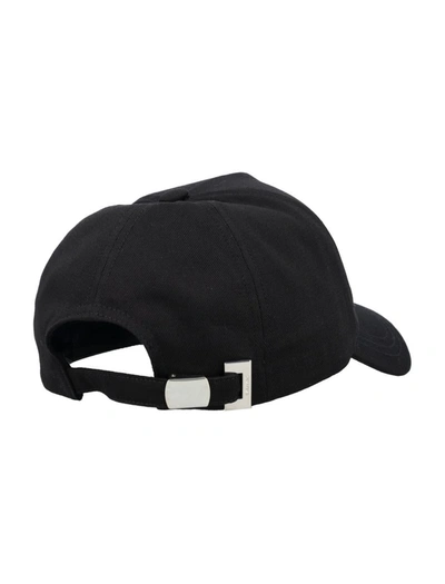 Shop Balmain Logo Embroidery Baseball Cap In Black