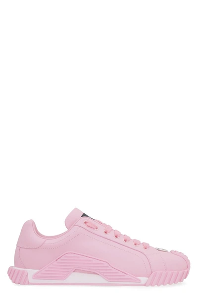Shop Dolce & Gabbana Leather Low-top Sneakers In Pink