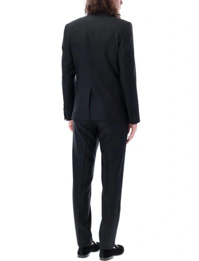 Shop Dolce & Gabbana Tailored Three-piece Tuxedo Suit In Black