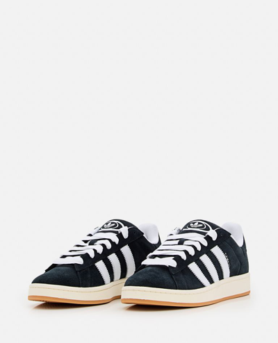 Adidas Originals Low-top Round Toe Sneaker With Flat Rubber Sole In Black