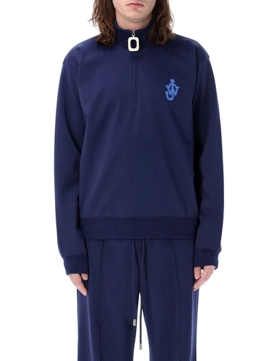 Shop Jw Anderson J.w. Anderson Half Zip Track Top In Blue