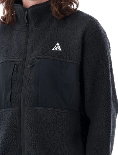 Shop Nike Agc Polartech Zip Jacket In Black