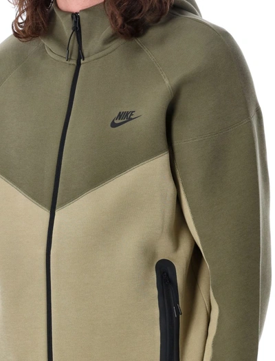 Shop Nike Tech Fleece Windrunner In Neutral Olive