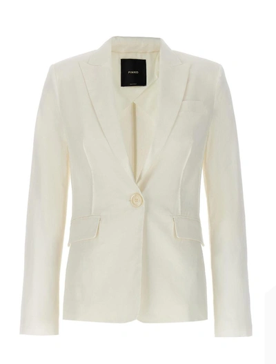 Shop Pinko Jackets In Bianco Seta