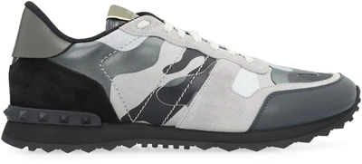 Valentino Garavani Rockrunner Camouflage Laminated Sneaker In Multicolor