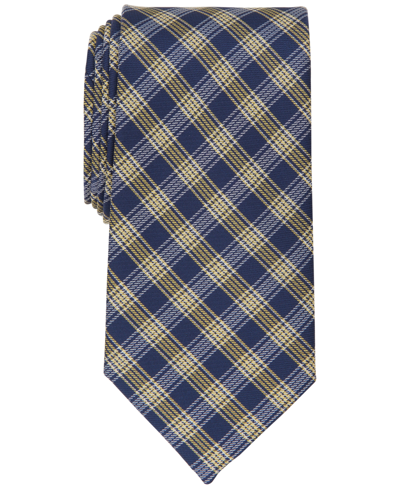 Shop Club Room Men's Cates Plaid Tie, Created For Macy's In Yellow