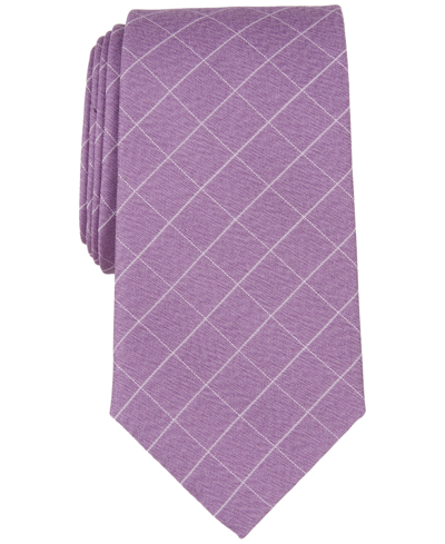 Shop Michael Kors Men's Parkwood Grid Tie In Lavender