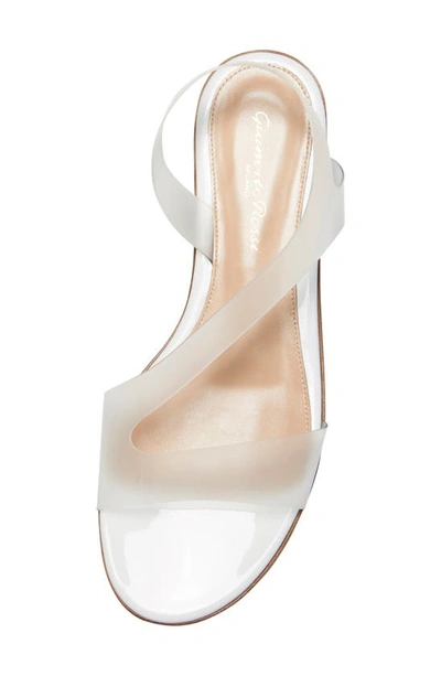 Shop Gianvito Rossi Clear Slingback Sandal In White/ White