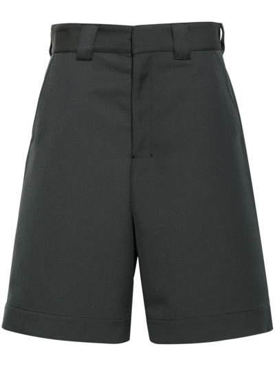 Shop Lemaire Grey Cotton-blend Shorts