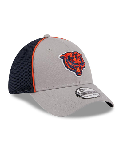 Shop New Era Men's  Gray Chicago Bears Pipe 39thirty Flex Hat