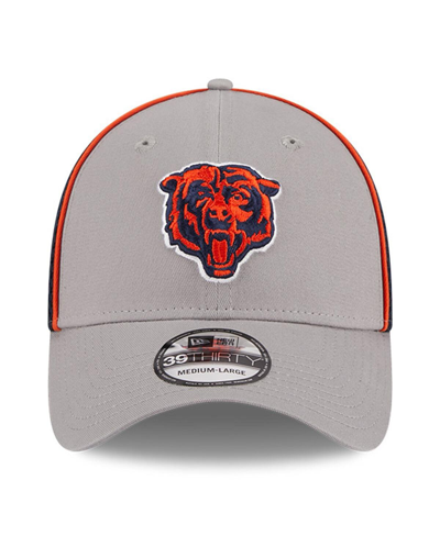 Shop New Era Men's  Gray Chicago Bears Pipe 39thirty Flex Hat