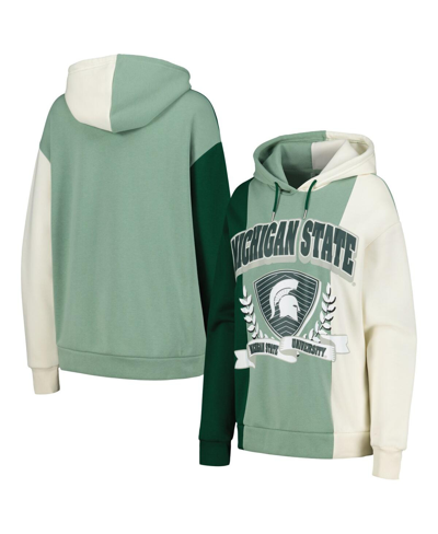 Gameday Couture Green Michigan State Spartans Hall Of Fame Colorblock Pullover Hoodie In Green