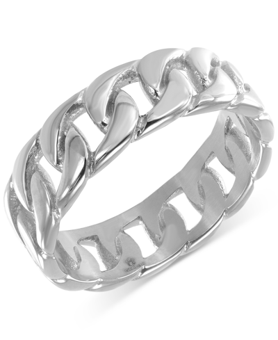 Shop Blackjack Men's Cuban Chain Link Band In Stainless Steel