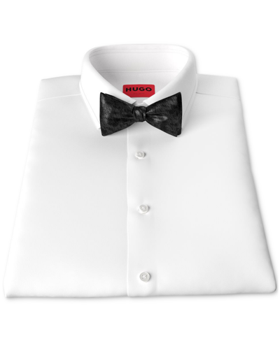 Shop Hugo By  Boss Men's Silk Jacquard Bow Tie In Black