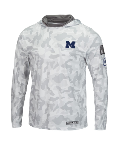 Shop Colosseum Men's  Arctic Camo Michigan Wolverines Oht Military-inspired Appreciation Long Sleeve Hoodi