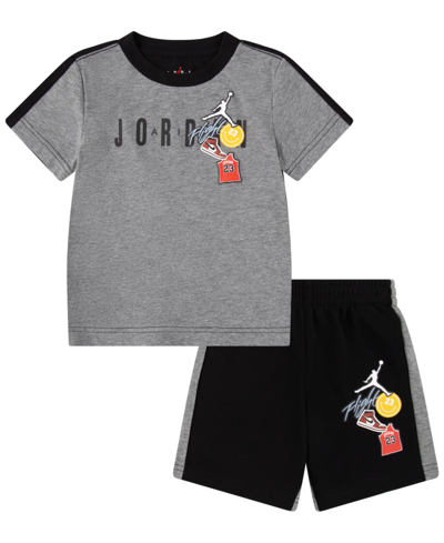 Shop Jordan Toddler Boys Patch T-shirt And Shorts, 2-piece Set In Black
