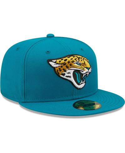 Shop New Era Men's  Teal Jacksonville Jaguars Omaha 59fifty Fitted Hat