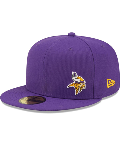 Shop New Era Men's  Purple Minnesota Vikings Flawless 59fifty Fitted Hat
