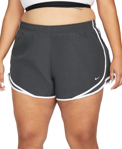 Shop Nike Tempo Women's Running Shorts Plus Size In Anthracite