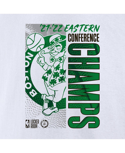 Fanatics Branded White Boston Celtics 2022 Eastern Conference Champions Plus Size Locker Room V-neck In White