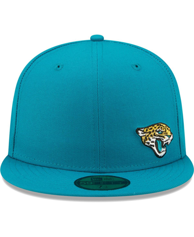 Shop New Era Men's  Teal Jacksonville Jaguars Flawless 59fifty Fitted Hat