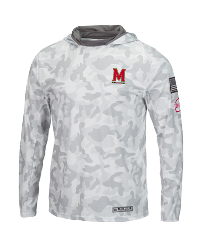 Shop Colosseum Men's  Arctic Camo Maryland Terrapins Oht Military-inspired Appreciation Long Sleeve Hoodie
