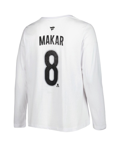 Shop Profile Women's Cale Makar White Colorado Avalanche Plus Size Name And Number Long Sleeve T-shirt