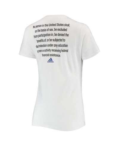 Shop Adidas Originals Women's Adidas White Kansas Jayhawks More Is Possible T-shirt