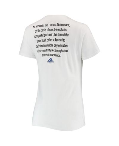 Adidas Originals Women's Adidas White Kansas Jayhawks More Is Possible T-shirt In White