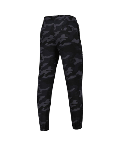 NEW ERA MEN'S NEW ERA BLACK, CAMO ATLANTA HAWKS TONAL JOGGERS 