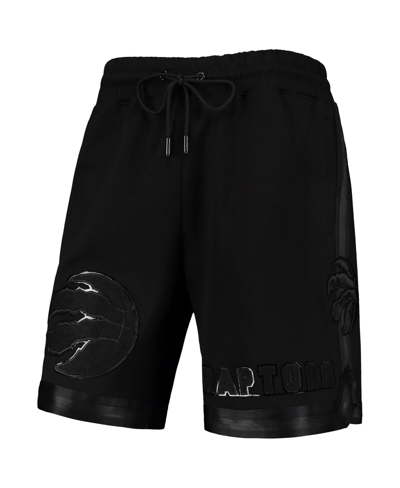 Shop Pro Standard Men's  Toronto Raptors Triple Black Gloss Shorts