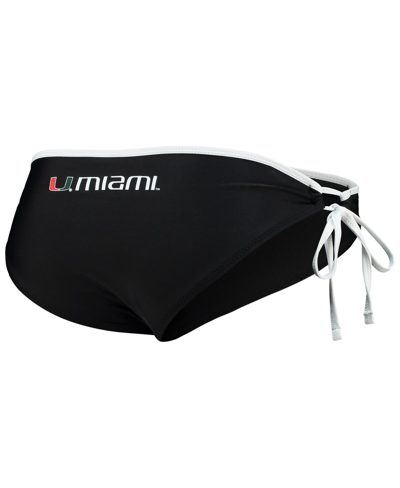 G-iii 4her By Carl Banks Black Miami Hurricanes Perfect Match Bikini Bottom In Black