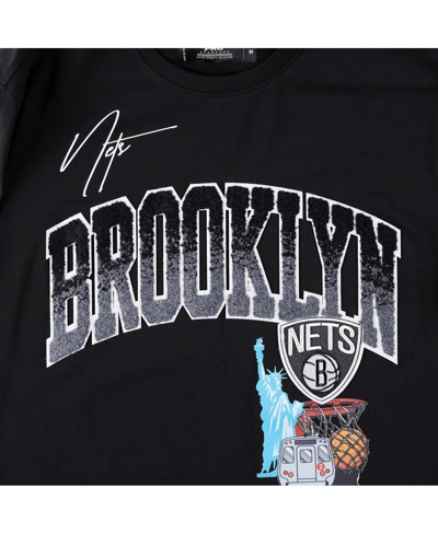 Pro Standard Black Brooklyn Nets Hometown Chenille T-shirt In Black