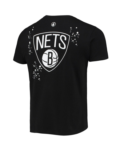 Shop Fisll Men's Black Brooklyn Nets Confetti T-shirt