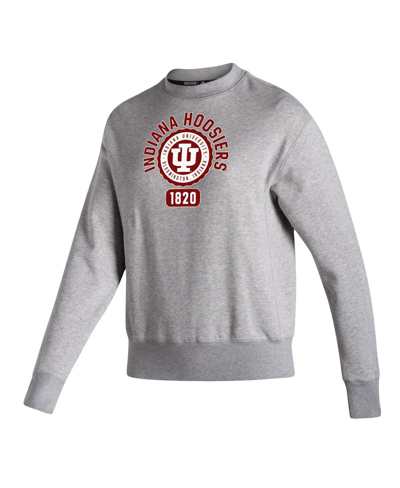 Adidas Originals Adidas Heathered Gray Indiana Hoosiers Vintage Circle Pullover Sweatshirt In Heathered Gray