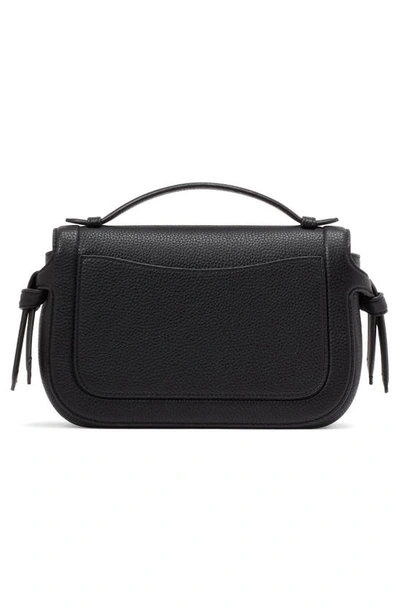 Shop Kate Spade Knott Pebbled Leather Convertible Crossbody Bag In Black