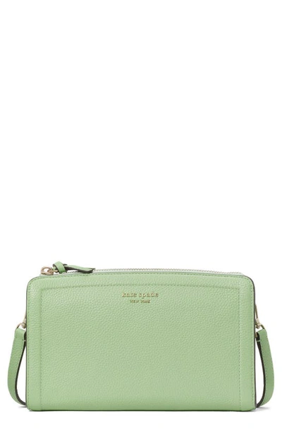 Shop Kate Spade Knott Small Leather Crossbody Bag In Beach Glass