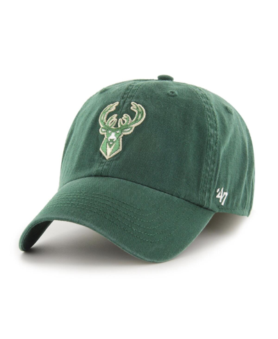47 BRAND MEN'S '47 BRAND HUNTER GREEN MILWAUKEE BUCKS CLASSIC FRANCHISE FITTED HAT 