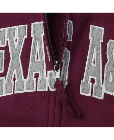Colosseum Women's  Maroon Texas A&m Aggies Arched Name Full-zip Hoodie In Maroon
