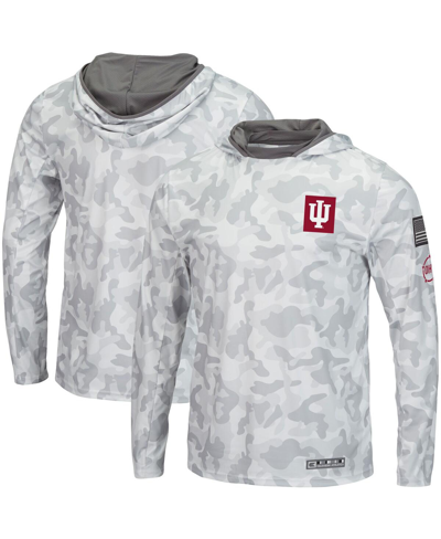 Colosseum Arctic Camo Indiana Hoosiers Oht Military Appreciation Long Sleeve Hoodie Top In Arctic Camo