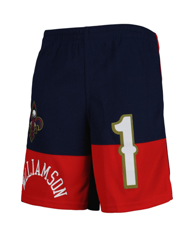 Outerstuff Youth Boys Zion Williamson Navy New Orleans Pelicans Pandemonium Name And Number Shorts In Navy