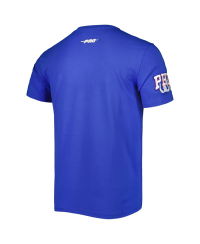 Pro Standard Royal Philadelphia 76ers Mash Up Capsule T-shirt In Black