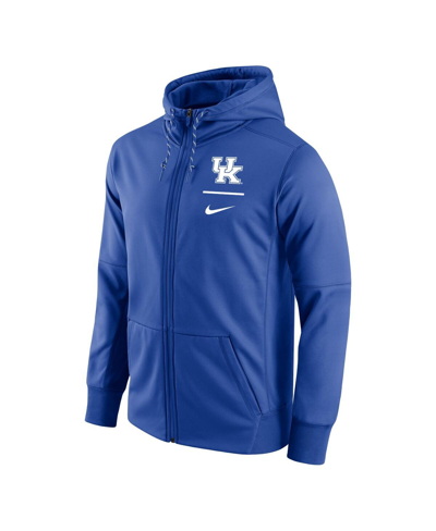 Shop Nike Men's  Royal Kentucky Wildcats Logo Stack Performance Full-zip Hoodie