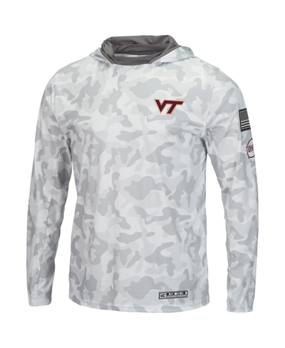 Shop Colosseum Men's  Arctic Camo Virginia Tech Hokies Oht Military-inspired Appreciation Long Sleeve Hood