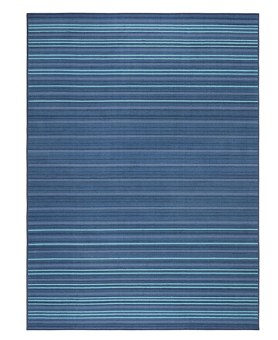Shop Town & Country Living Basics Layne Everwash 135034 6'6" X 9'6" Area Rug In Navy,blue