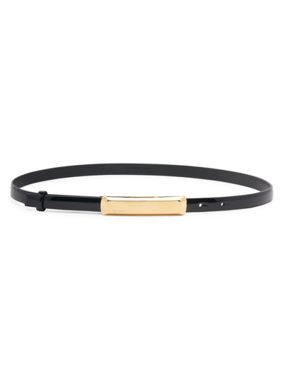 Shop Tom Ford Women's Bar Patent Leather Belt In Black