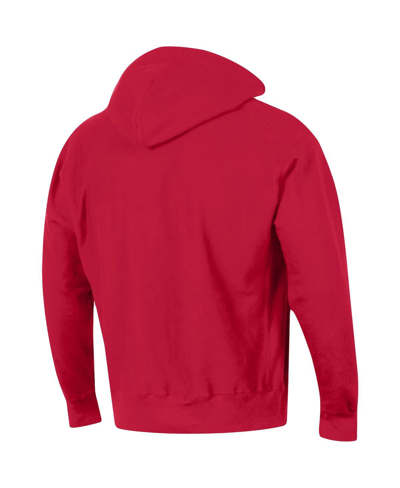 Champion Men's  Scarlet Nebraska Huskers Team Arch Reverse Weave Pullover Hoodie In Scarlet